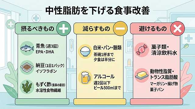 中性脂肪を下げる食事改善