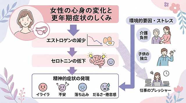 更年期の精神症状|イライラ・不安・抑うつの原因と対処法を解説