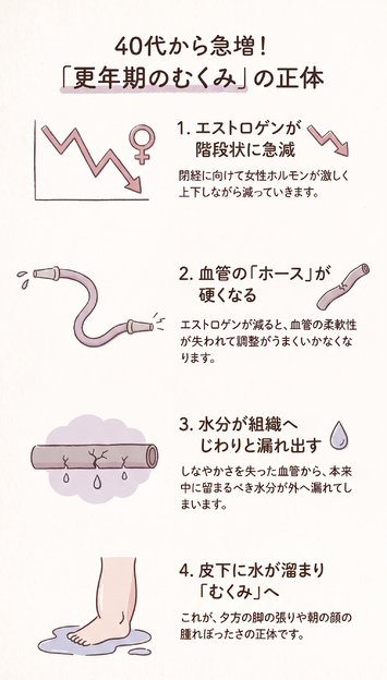 更年期のむくみのメカニズム
